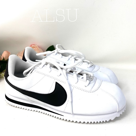 Nike Shoes - Nike Cortez Basic SL GS Leather White Black W